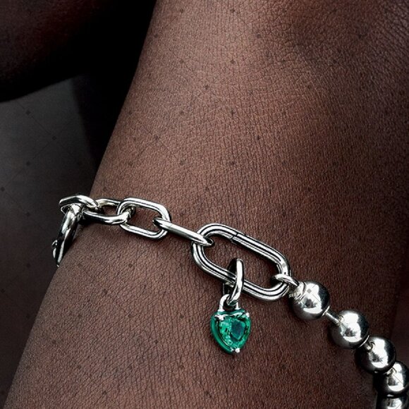 Pandora Green Chakra Heart Mini Dangle Charm - Picture 3 of 5